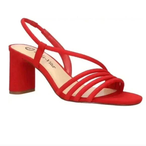 Red Zariah Strappy Slingback Sandal - Picture 2 of 11